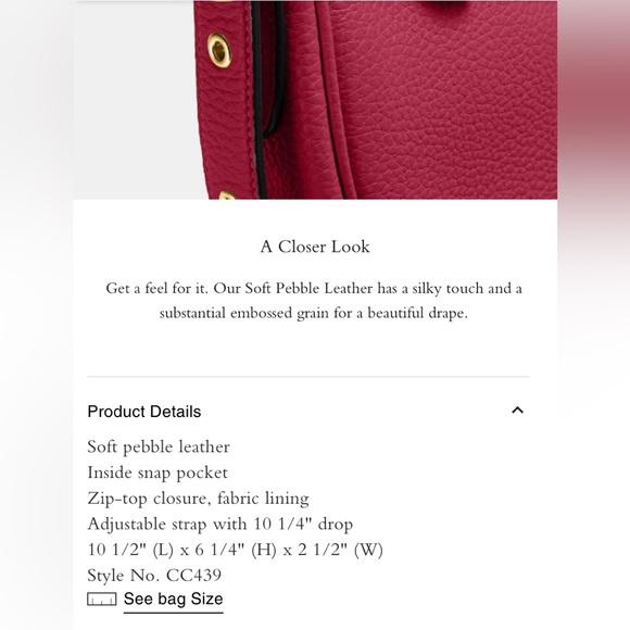 💯Coach Luna hobo shoulder bag - Picture 6 of 9